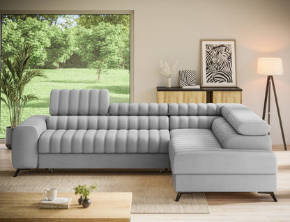 ReForm Creative Home Kanedo Storage Sleeper Sectional Sofa - Grey-Free Delivery-USA & CANADA