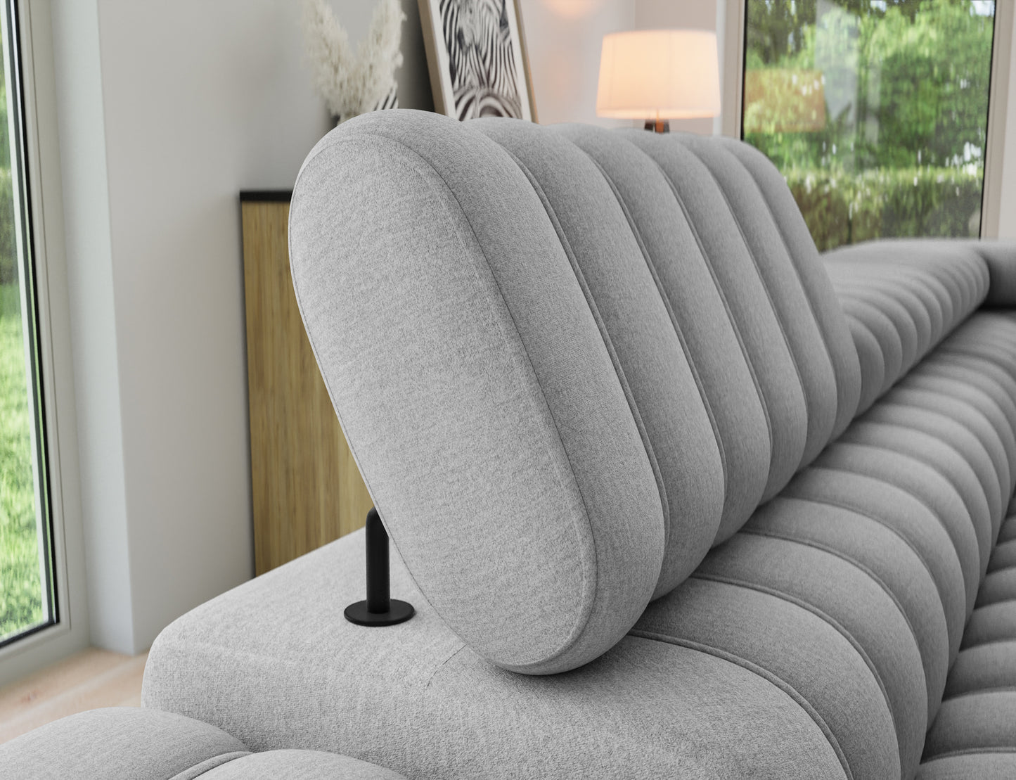 Kanedo Storage Sleeper Sectional Sofa - Grey