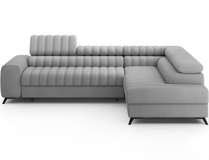 Kanedo Storage Sleeper Sectional Sofa - Grey