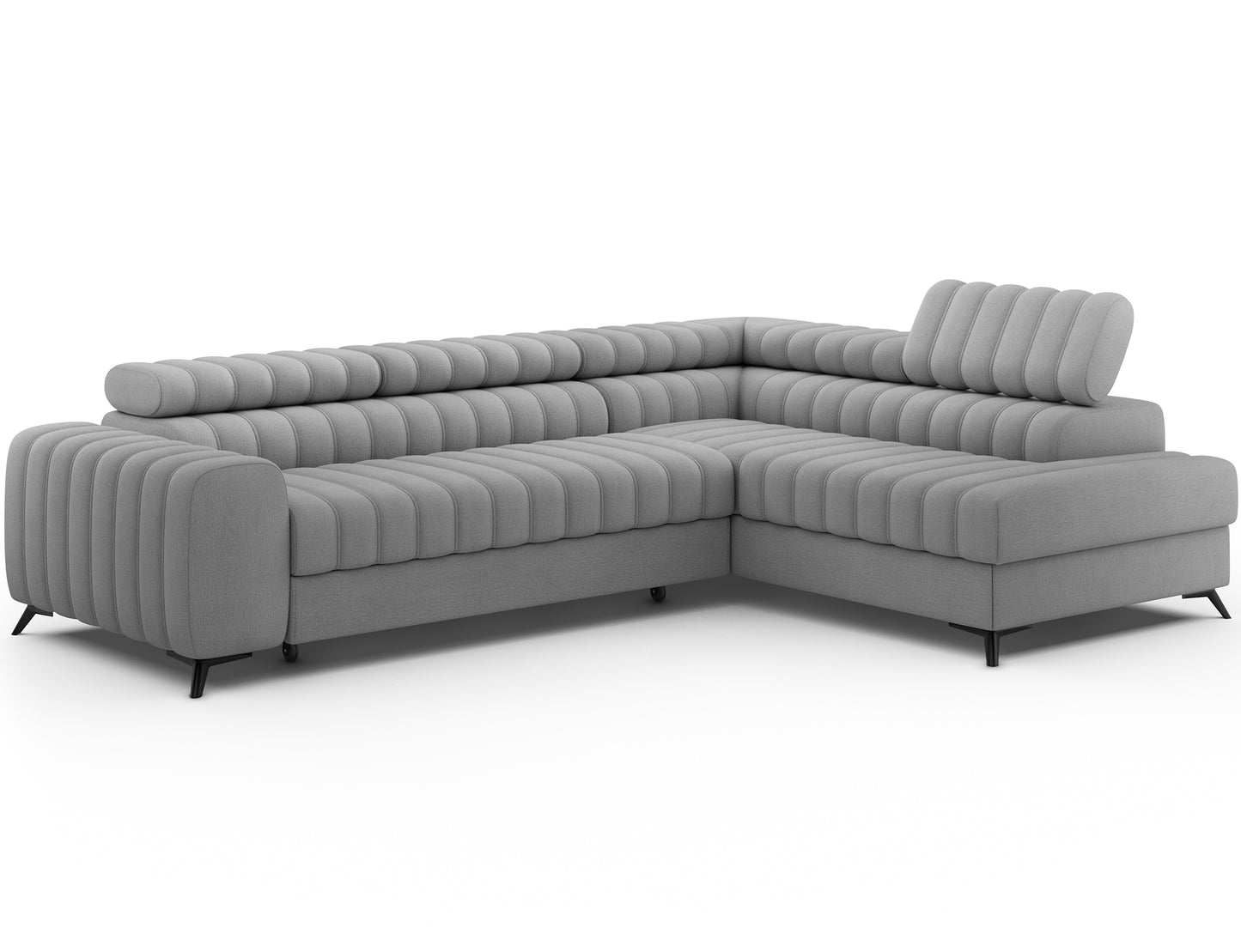 Kanedo Storage Sleeper Sectional Sofa - Grey