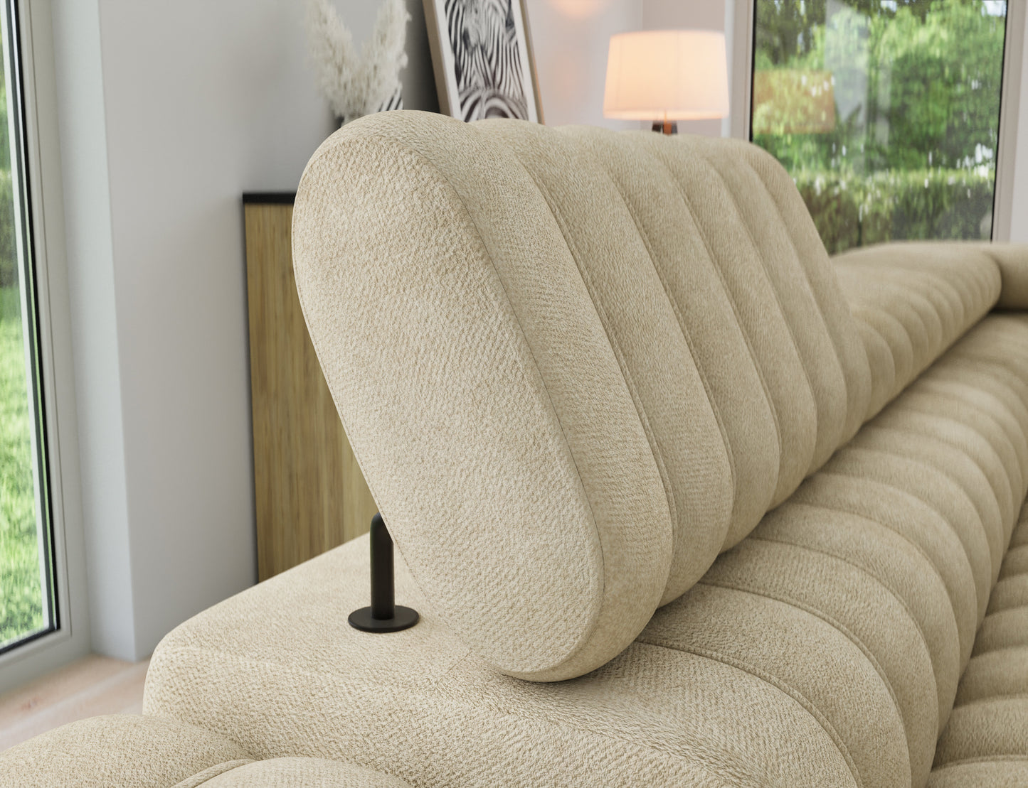 Kanedo Storage Sleeper Sectional Sofa - Beige