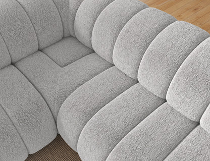 Villeo Sleeper Extendible Corner Chaise Sofa - Light Grey