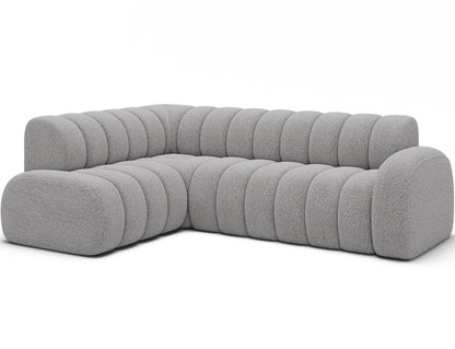 Villeo Sleeper Extendible Corner Chaise Sofa - Light Grey