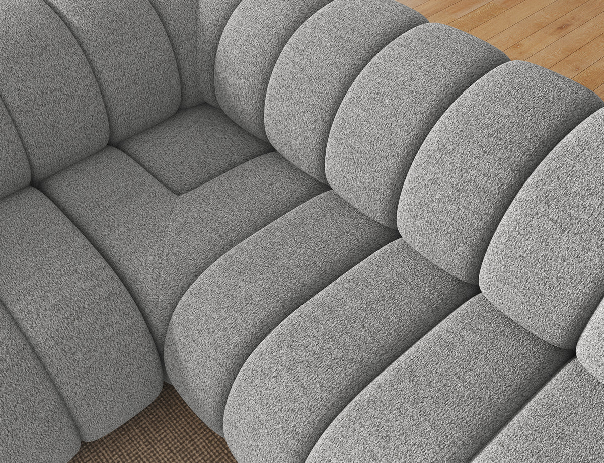 Villeo Sleeper Extendible Corner Chaise Sofa - Dark Grey