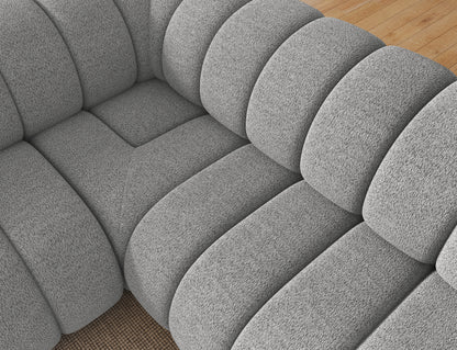 Villeo Sleeper Extendible Corner Chaise Sofa - Dark Grey