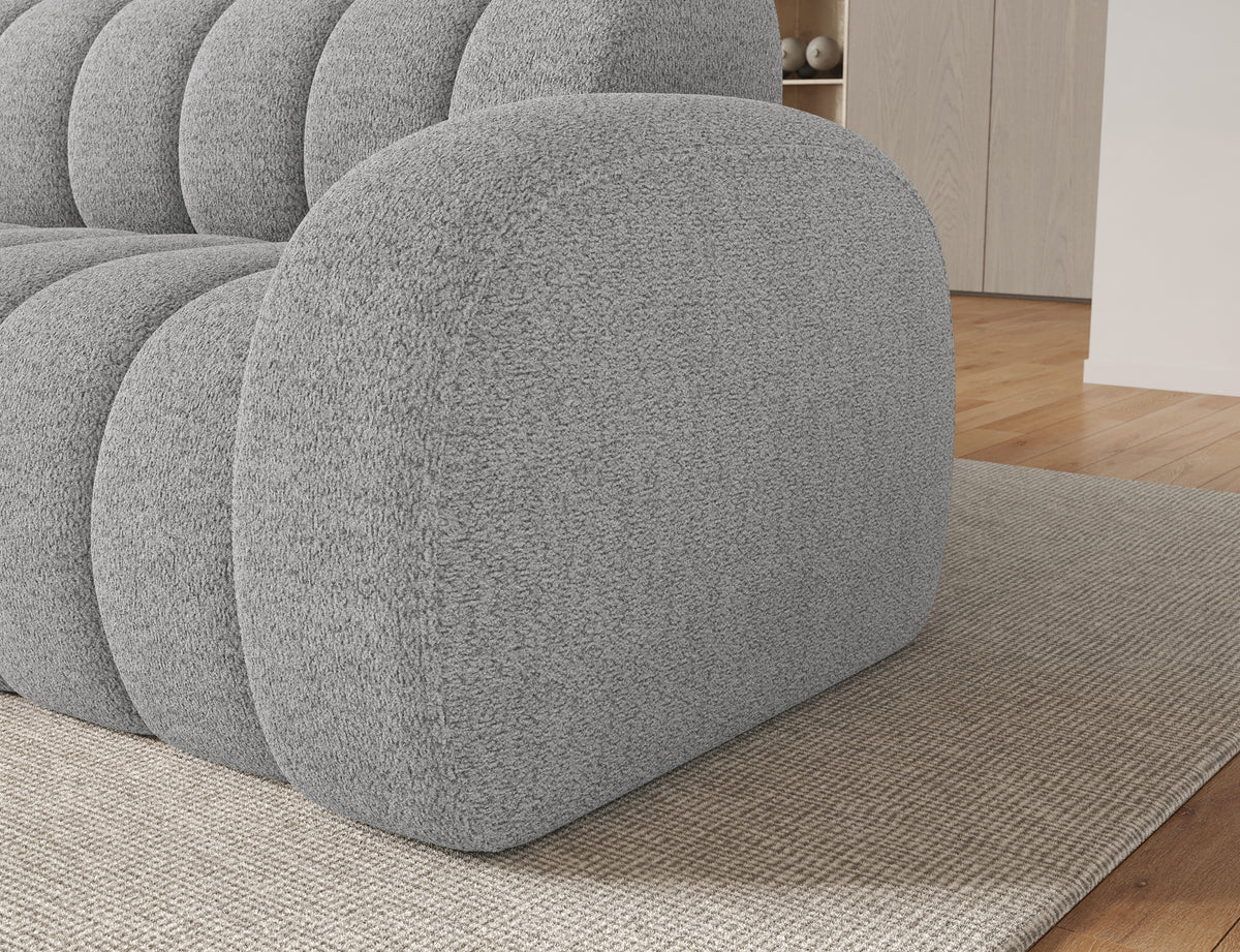 Villeo Sleeper Extendible Corner Chaise Sofa - Dark Grey