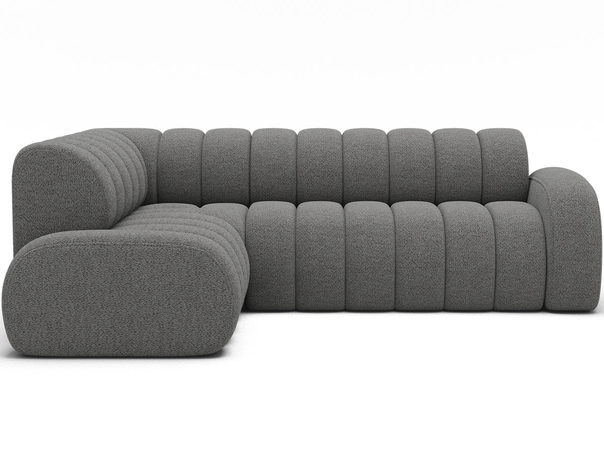 Villeo Sleeper Extendible Corner Chaise Sofa - Dark Grey