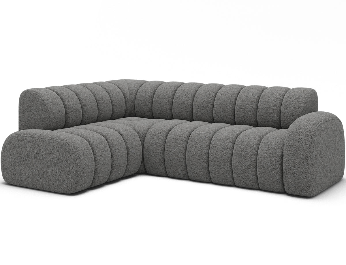 Villeo Sleeper Extendible Corner Chaise Sofa - Dark Grey