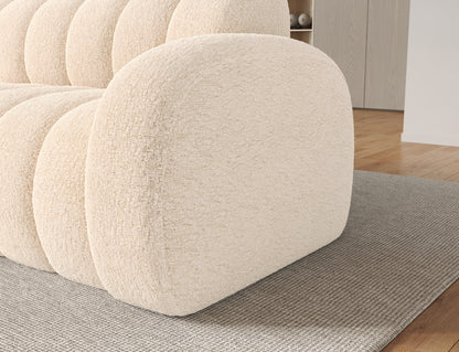 Villeo Sleeper Extendible Corner Chaise Sofa - Ivory