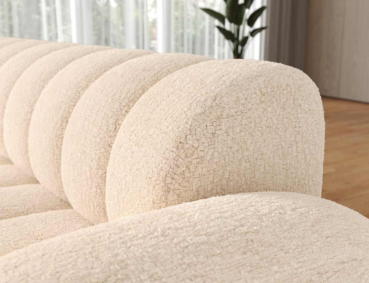 Villeo Sleeper Extendible Corner Chaise Sofa - Ivory