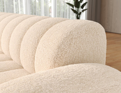 Villeo Sleeper Extendible Corner Chaise Sofa - Ivory