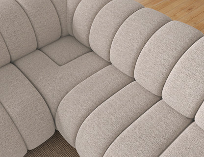 Villeo Sleeper Extendible Corner Chaise Sofa - Taupe