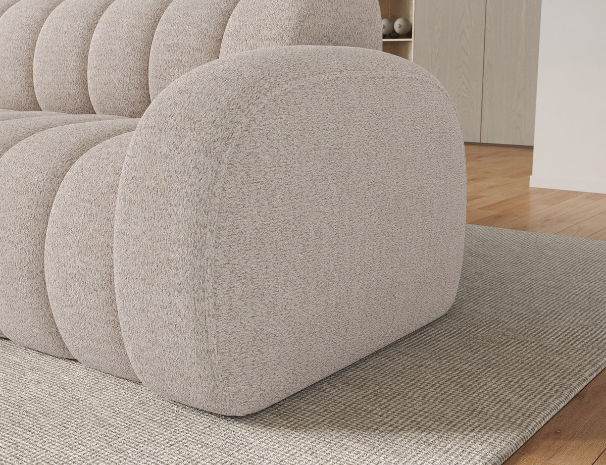 Villeo Sleeper Extendible Corner Chaise Sofa - Taupe