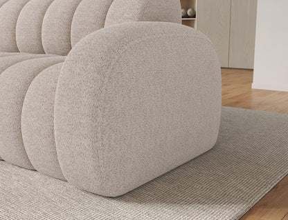 Villeo Sleeper Extendible Corner Chaise Sofa - Taupe