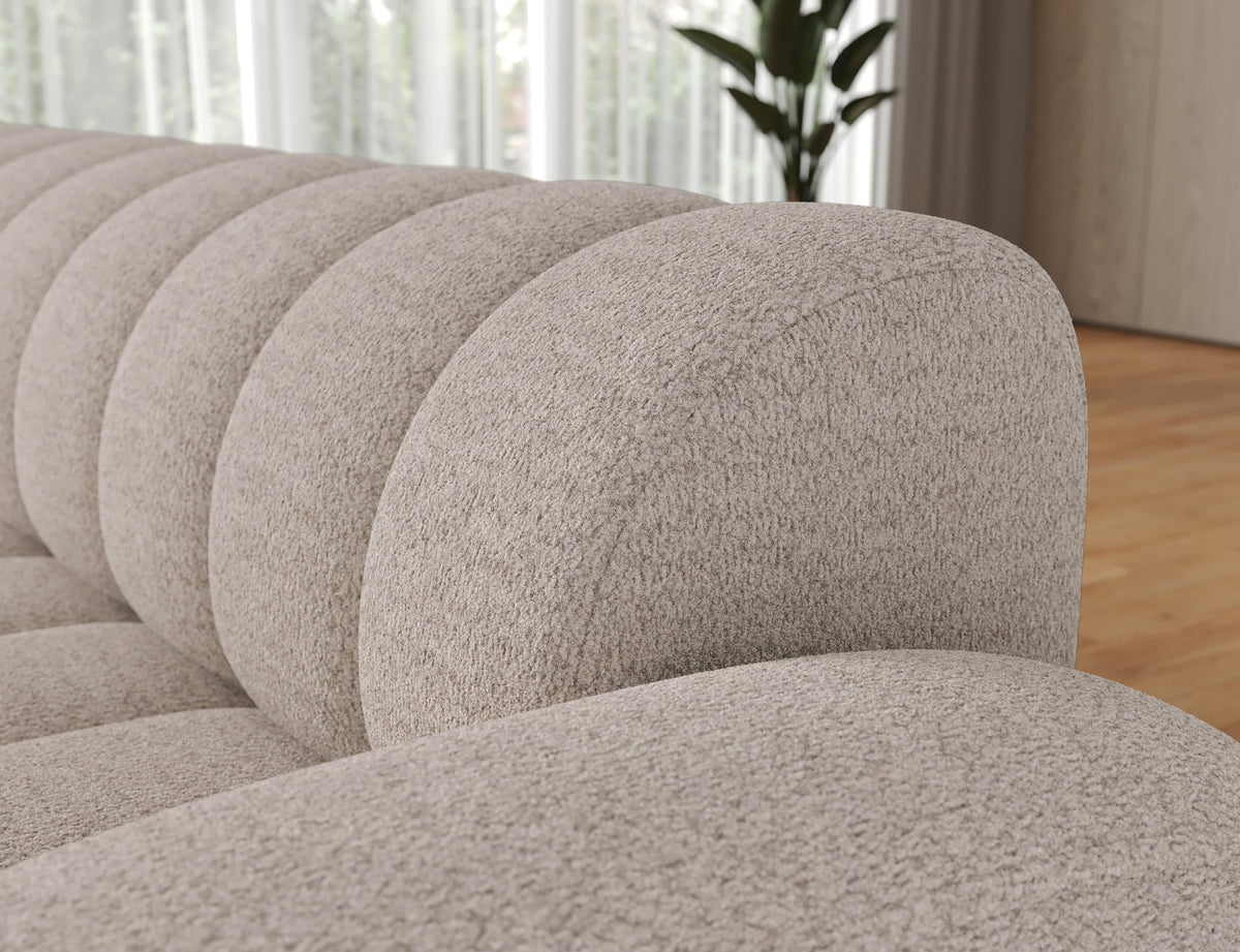 Villeo Sleeper Extendible Corner Chaise Sofa - Taupe