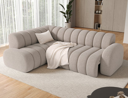 Villeo Sleeper Extendible Corner Chaise Sofa - Taupe