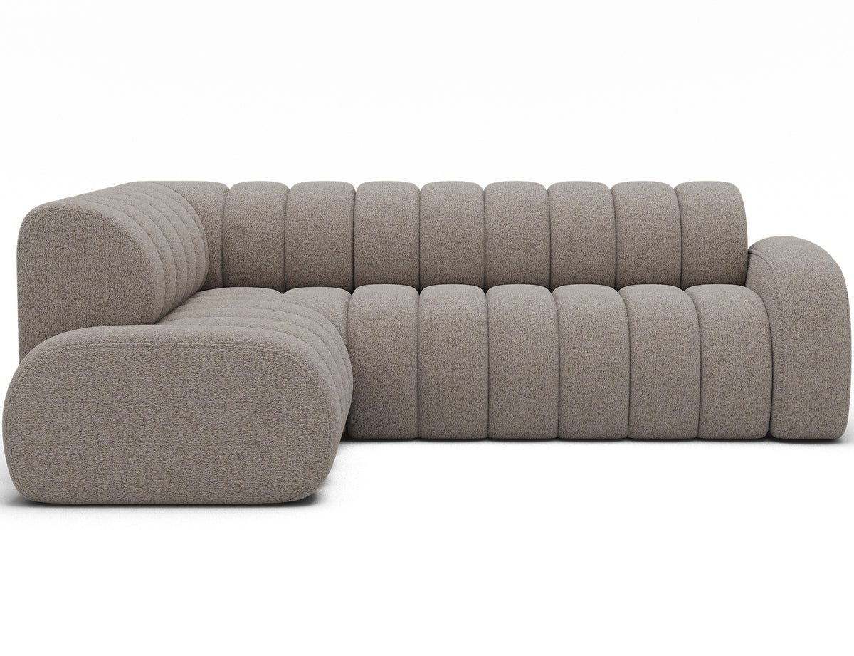 Villeo Sleeper Extendible Corner Chaise Sofa - Taupe