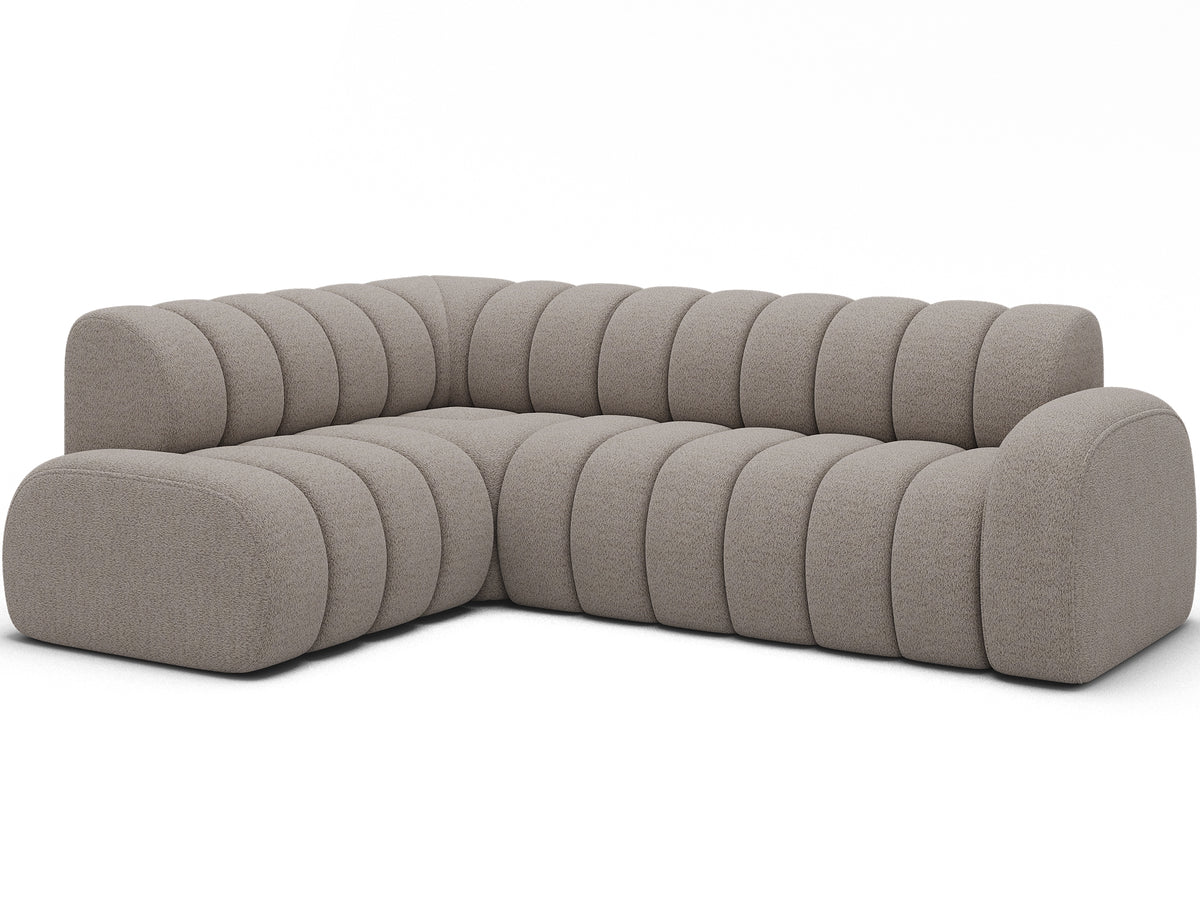 Villeo Sleeper Extendible Corner Chaise Sofa - Taupe