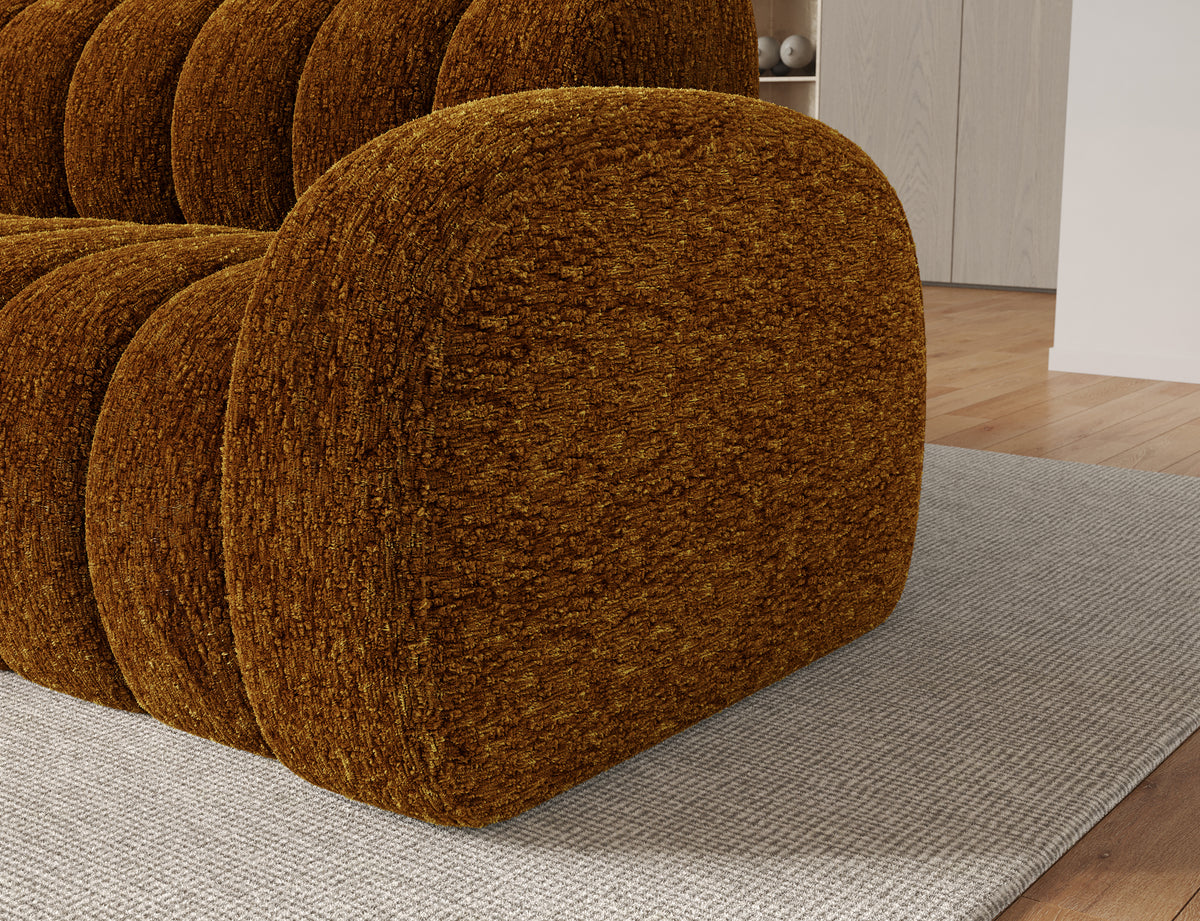 Villeo Sleeper Extendible Corner Chaise Sofa - Dark Brown