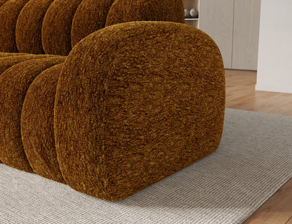 Villeo Sleeper Extendible Corner Chaise Sofa - Dark Brown
