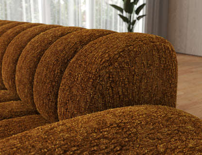 Villeo Sleeper Extendible Corner Chaise Sofa - Dark Brown