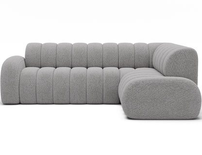 Villeo Sleeper Extendible Corner Chaise Sofa - Light Grey