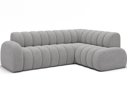 Villeo Sleeper Extendible Corner Chaise Sofa - Light Grey