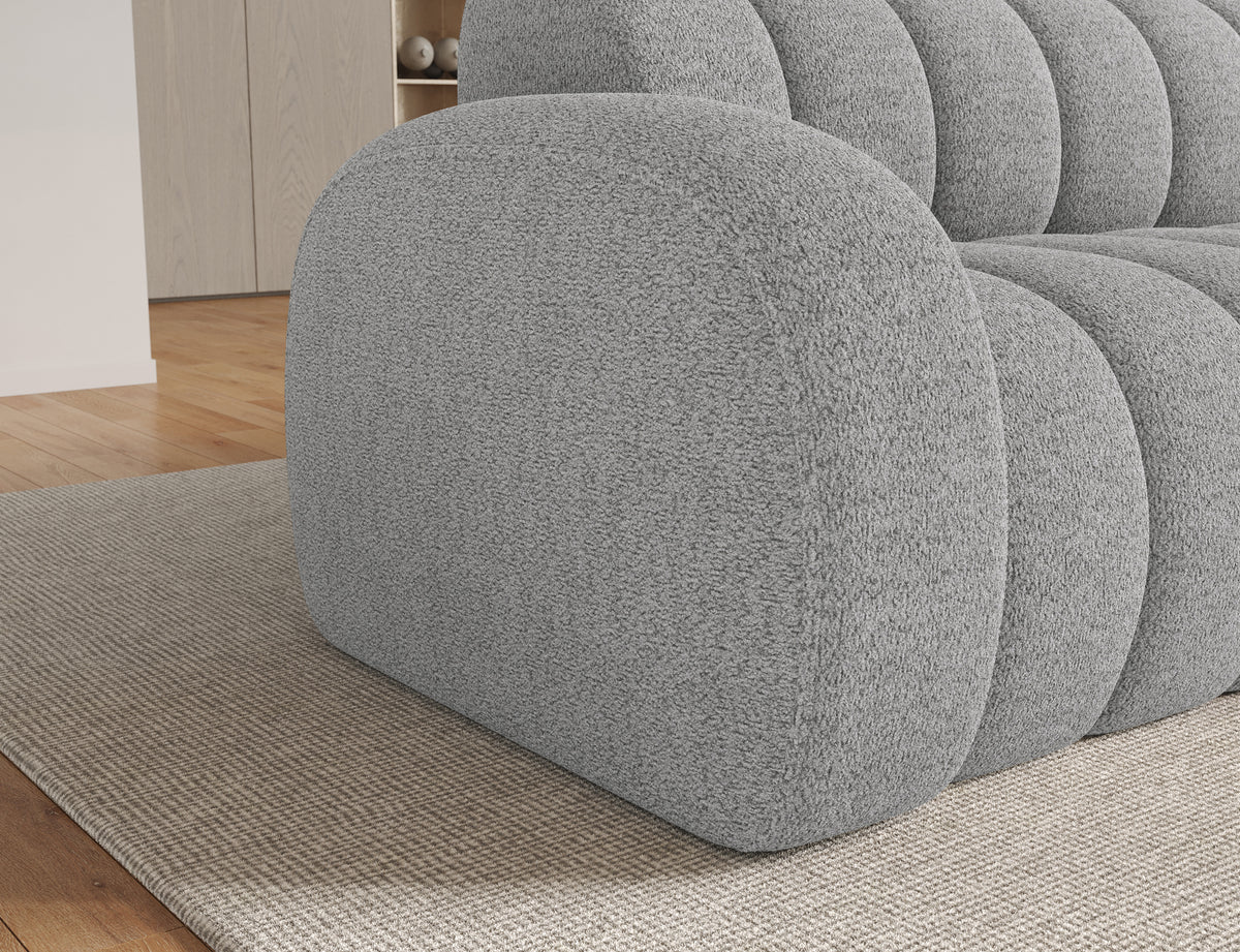 Villeo Sleeper Extendible Corner Chaise Sofa - Dark Grey