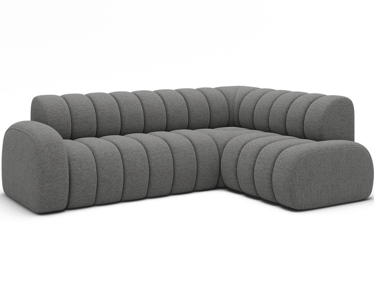 Villeo Sleeper Extendible Corner Chaise Sofa - Dark Grey