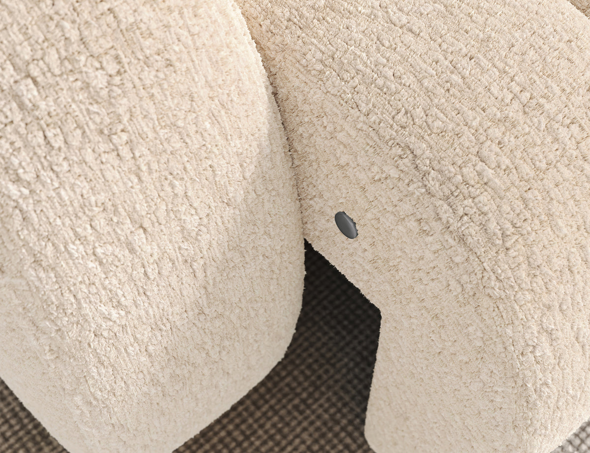 Villeo Sleeper Extendible Corner Chaise Sofa - Ivory