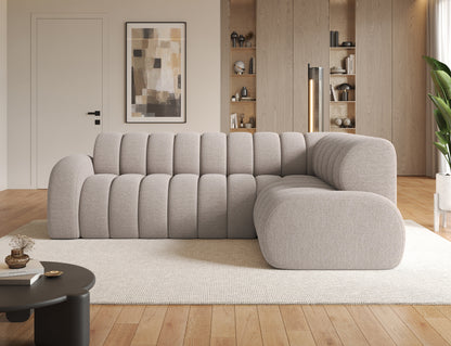 Villeo Sleeper Extendible Corner Chaise Sofa - Taupe