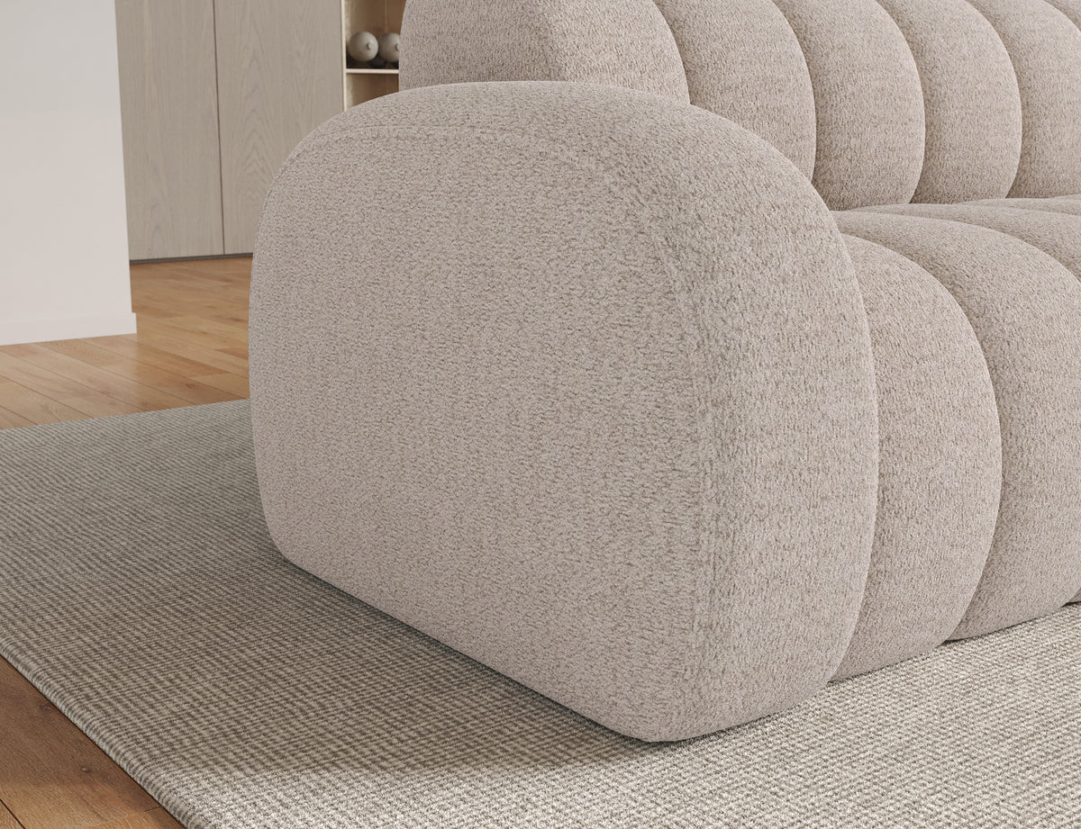Villeo Sleeper Extendible Corner Chaise Sofa - Taupe