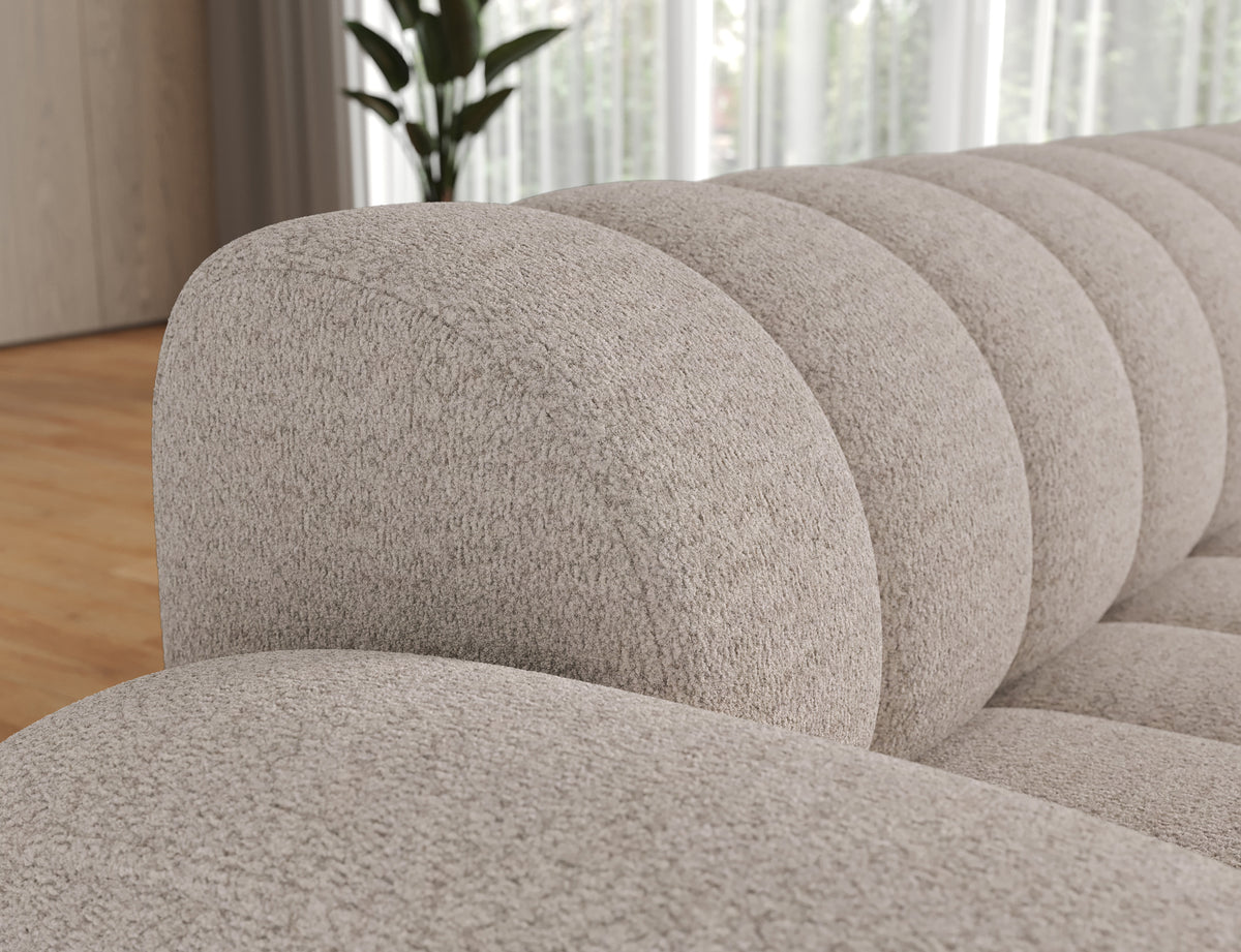 Villeo Sleeper Extendible Corner Chaise Sofa - Taupe