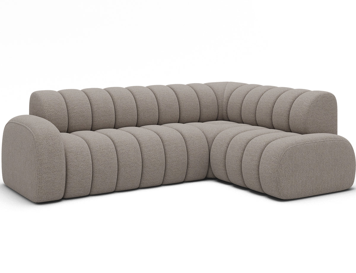 Villeo Sleeper Extendible Corner Chaise Sofa - Taupe