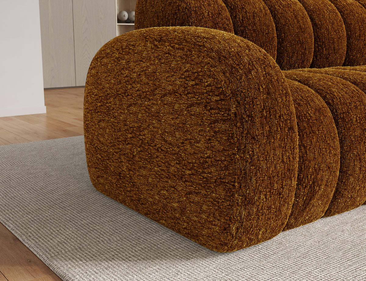 Villeo Sleeper Extendible Corner Chaise Sofa - Dark Brown