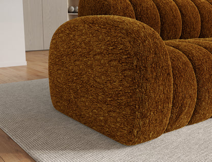 Villeo Sleeper Extendible Corner Chaise Sofa - Dark Brown