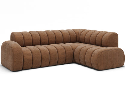 Villeo Sleeper Extendible Corner Chaise Sofa - Rust