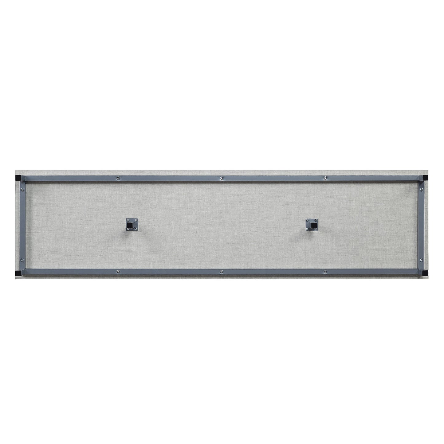 Firey 60" TV Stand/Fireplace with Glass Shelves - Beige Gloss