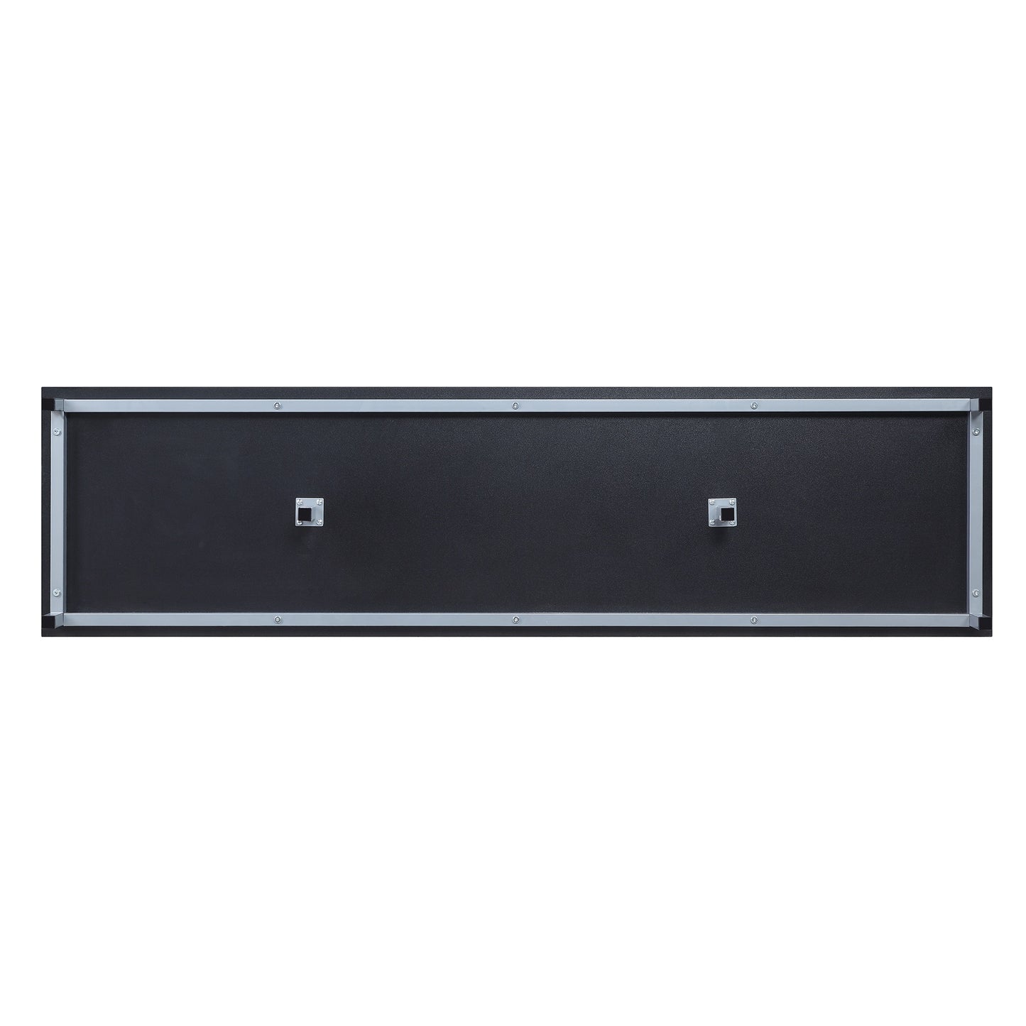 Firey 60" TV Stand/Fireplace with Glass Shelves - Black Gloss