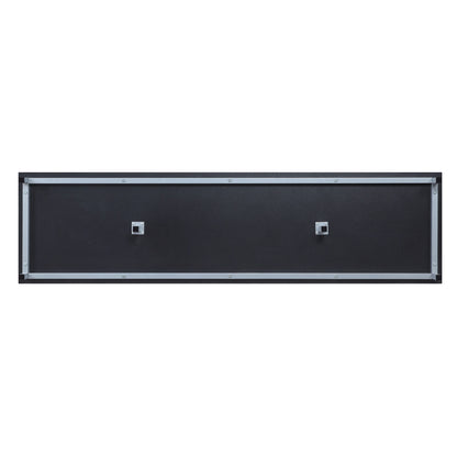 Firey 60" TV Stand/Fireplace with Glass Shelves - Black Gloss