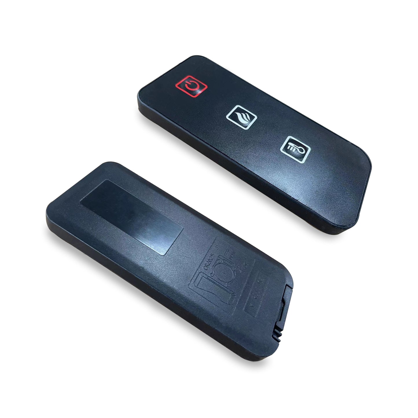 Firey 60" TV Stand/Fireplace with Glass Shelves - Black Gloss