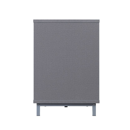 Firey 60" TV Stand/Fireplace with Glass Shelves - Grey Gloss