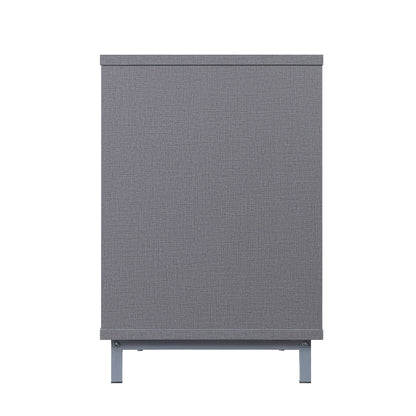 Firey 60" TV Stand/Fireplace with Glass Shelves - Grey Gloss