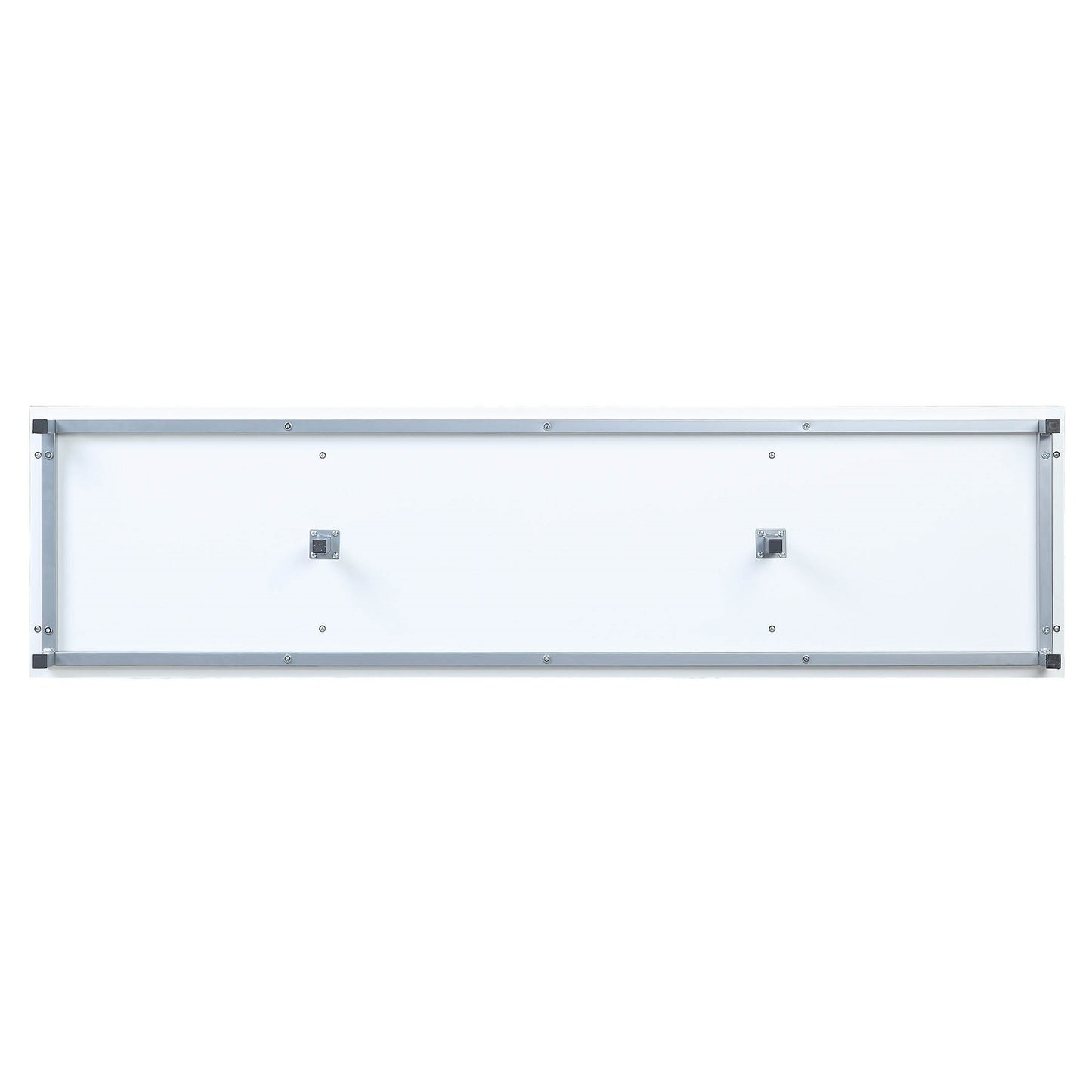 Firey 60" TV Stand/Fireplace with Glass Shelves - White Gloss