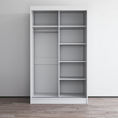 Nirav 2-Piece Sliding Doors Mirrored Wardrobe - Multiple Color Options