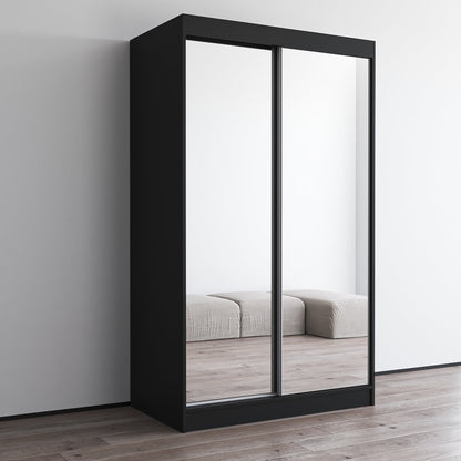 Nirav 2-Piece Sliding Doors Mirrored Wardrobe - Multiple Color Options
