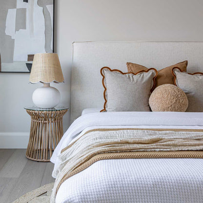 ReForm Creative Home Watkins Platform Storage Bed - Cream Free Delivery USA & Canada