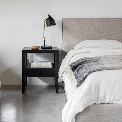 Seine Upholstered Storage Bed - Sand