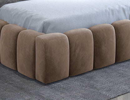 ReForm Creative Home Lamica Upholstered LED Storage Platform Bed - Beige Free Delivery USA & Canada