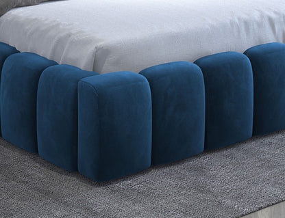 ReForm Creative Home Lamica Upholstered LED Storage Platform Bed - Teal Blue Free Delivery USA & Canada
